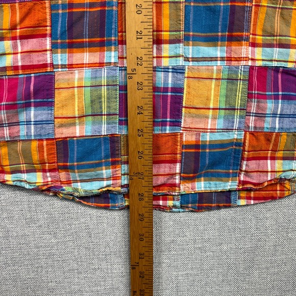 Ralph Lauren Jay Madras Popover Shirt Men XL Patchwork Colorful Preppy Summer - Picture 7 of 9